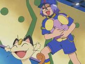 Meowth and James caught Whismur