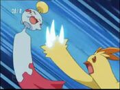 Combusken retaliates with Sky Uppercut