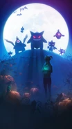 PokemonEventH.png (1.76 MB) Banette, Duskull, Dusclops, Sableye and Shuppet in the Pokémon GO halloween 2017 loading screen