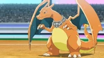 Charizard was given to Alain by Professor Sycamore as a Charmander and soon evolved into Charizard. Charizard carries Charizardite X around its neck for Pokémon battles to evolve into Mega Charizard X. He is very strong to take on other Mega Evolutions such as Astrid's Mega Absol and Remo's Mega Garchomp but lost to Elite Four member Siebold's Mega Blastoise.