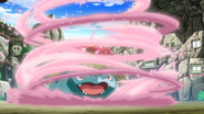 Petal Blizzard being used by Nihei's Venusaur