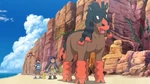 Hapu uses Mudsdale to travel on foot. She used Mudsdale in the Grand Trial against Ash.