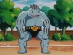 Kenzo had a Machoke, who had a back problem, like Kenzo had.