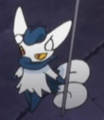 Olympica's two Meowstic were standing beside her when she said that Yveltal will come to absorb all the life force from every being on the world.