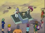 Team Rocket is watched by many trainers