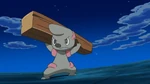 Linda used Timburr to battle one of the henchmen.