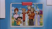 A picture on Delia's fridge from ages ago as seen in Pokémon 3: The Spell of the Unown, this picture depicts Delia, young Ash, Professor Oak, and Molly Hale with her father, Professor Spencer Hale and her Mother