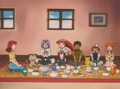 The feast for Team Rocket and the heroes