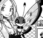 Viola used Vivillon to battle X's Kanga.
