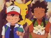 Ash and Brock are not amused by this rivalry