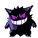 Gengar's Pokémon Crystal Version Shiny sprite