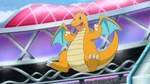 Ash caught Dragonite after he bonded with it as a Dragonair and it saved Ash from falling onto a Wailord after evolving from a Dragonair. Prior to its evolution, Ash helped it grow wings, by training along with it on the Electroweb created by Pikachu.