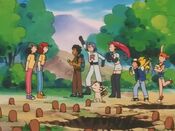 The heroes and Team Rocket volunteer to help