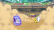 Pikachu and Mimikyu clash