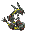 Rayquaza's Shiny back sprite