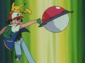 Ash throws his Ball