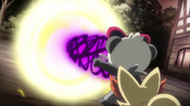 Pancham counters the attack using Dark Pulse