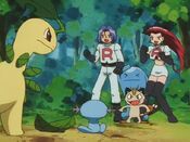 Bayleef faces Team Rocket