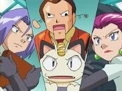 Team Rocket is not pleased by the deception.