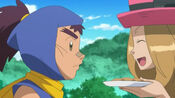 Serena offers Sanpei some food