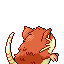 Raticate's Shiny back sprite
