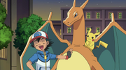 Ash and Charizard