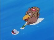 Farfetch'd collects the balls