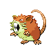 Raticate's Pokémon Diamond Version and Pokémon Pearl Version Shiny sprite ♀