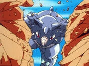 Rhydon pierces the rock