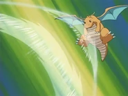Whirlwind being used by Lance's Dragonite.