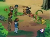 Ash sent his Pokémon to meet Grovyle, who evolved recently