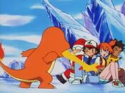 Charmander frees the heroes