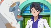 Alain brought a Gible to Professor Sycamore.