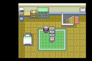 Leaf in her bedroom in Pokémon FireRed Version and Pokémon LeafGreen Version
