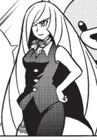 Lusamine in Let's Play the Pokémon Card Game! Sun & Moon Edition (manga)