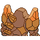 Regirock's Generation IV Shiny back sprite