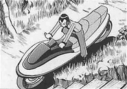 Norman using his motorcycle.