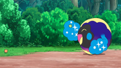 Nebby eats the candy stars, following Faba's trail