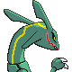 Rayquaza's Generation IV back sprite