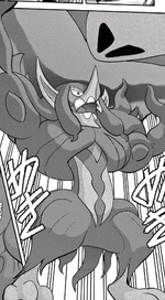 Marnie sent Morgrem to battle Eternatus at Hammerlocke.