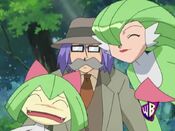 James shows "Gardevoir" and "Kirlia", Ralts' kin