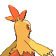 Combusken's Generation IV back sprite