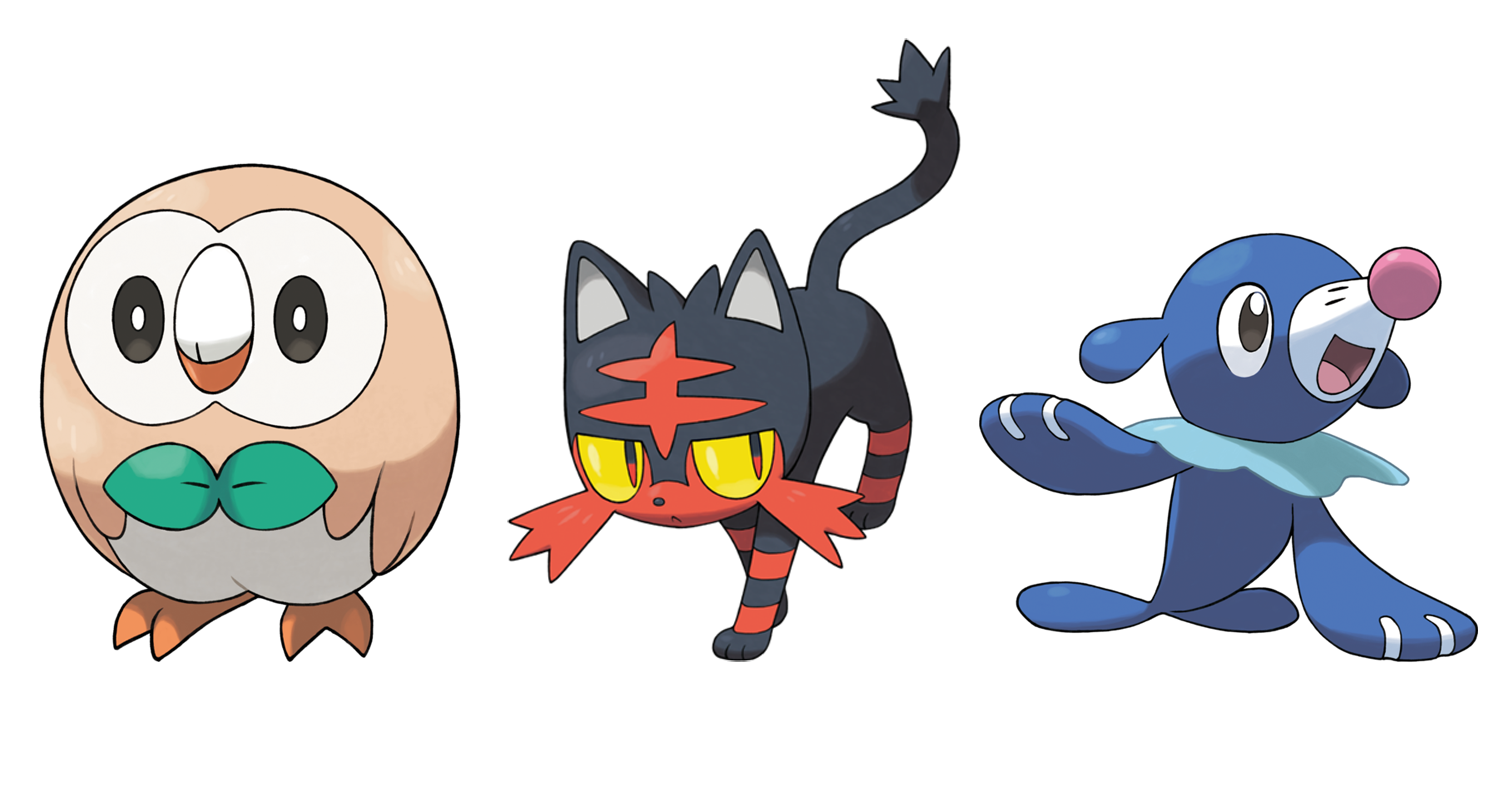 starter pokemon sun and moon