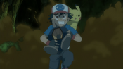 Ash tries to save Roggenrola