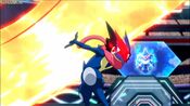 As Ash-Greninja using a massive Water/Fire-Like Shuriken