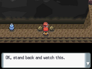Roark demonstrating the use of Rock Smash in 