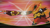 Emboar blocks Watchog's attack