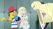 Lusamine lets Ash take care of Nebby