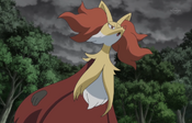 Braixen as a Delphox in Pikachu's dream