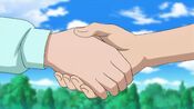 Miette and Serena shake hands